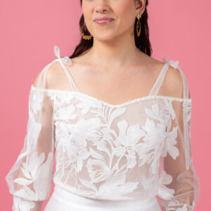 Haut dentelle florale Sarah