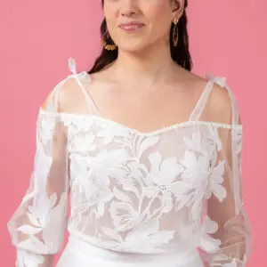 Haut dentelle florale Sarah