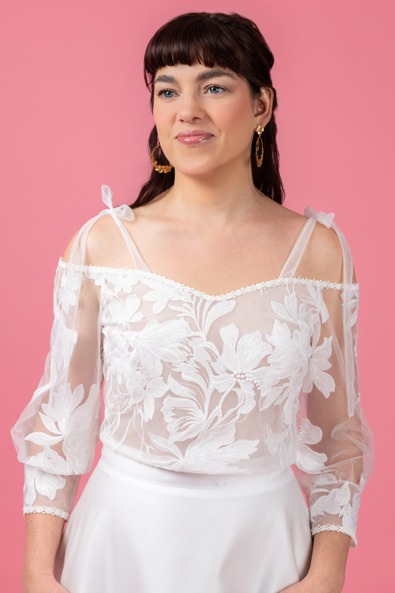 Haut dentelle florale Sarah