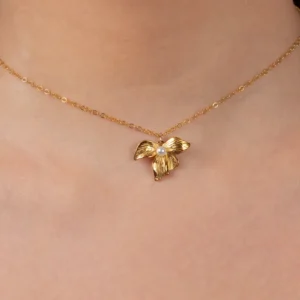 Collier “Orchidée Impériale” Élégance & Nacre